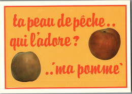 Cpm - Humour Expressions Fruits - " Ta Peau De Pêche ... Qui L'adore ? --- Ma Pomme " - Humour