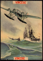1942 Arma Aeronautica , Cartolina Con Due Fori Coperti Da Scritta VINCERE, Cartolina Viaggiata - Weltkrieg 1939-45
