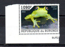 BURUNDI - 2022 - BOOPHIS VIRIDIS - GRENOUILLES - FROGS - FROSCH - 1090F - - Unused Stamps