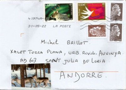 La Laponie Sur Lettre Adfressée Andorra 2022 - Cartas & Documentos