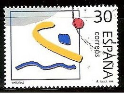 ESPAÑA 1995 - OLIMPICOS DE PLATA - WATERPOLO - WATER POLO  - EDIFIL Nº 3377 USADO - Wasserball