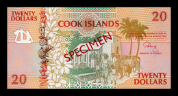 Islas Cook Islands 20 Dollars 1992 Pick 9s Specimen SC UNC - Cook Islands