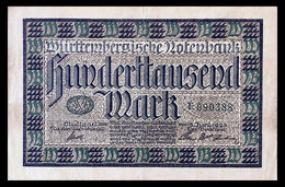 # # # Banknote Württemberg (Germany) 100.000 Mark 1923 # # # - 1 Million Mark