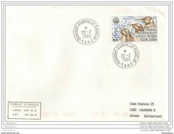 60 - 65 - Lettre Terre Adélie 1995 - Faune Antarctique