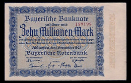 # # # Banknote Bayerische Notenbank 10 Millionen Mark 1923 UNC- # # - 1 Miljoen Mark