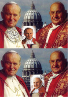 POLAND POLSKA - KRAKOW - 2014 - CANONIZATION POPE JOHN PAUL II - POSTMARK STAMP - MAXI POSTCARD -  SOUVENIR 110 - Päpste