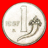 * CORNUCOPIA (1951-2001): ITALY ★ 1 LIRA 1957R MINT LUSTRE! LOW START ★ NO RESERVE! - 1 Lire