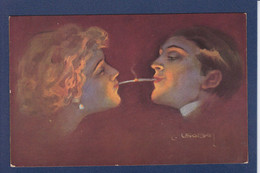 CPA USABAL Illustrateur Italien Art Déco Femme Woman Circulé Cigarette - Usabal