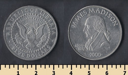 Liberia 5 Dollars 2000 - Liberia