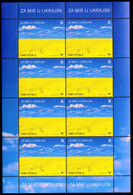 Croatia 2022 / For Peace In Ukraine / Field And A Blue Sky As A Symbol Of The Ukr. Flag  / MNH Stamps Sheet - Kroatien