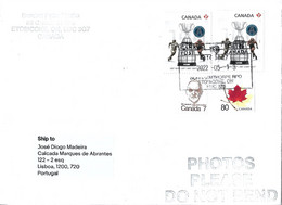 Canada Cover To Portugal With Grey Cup Stamps - Cartas & Documentos