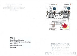 Canada Cover To Portugal With Grey Cup Stamps - Brieven En Documenten