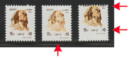 Egypt - 1993 - Rare - 2 Printing Errors - Missing Color / Missing Egypt - ( Sphinx ) - MNH** - Neufs