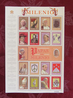 Nicaragua 2000 Mint (MNH) Sheet Of 16 Stamps - Pope Millenium - Jeanne D'Arc - Radio - Arms - Lamp - Dove - Nicaragua