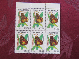 Nicaragua 1991 Mint (MNH) Stamps - 6x Butterflies Chlosyne - Nicaragua