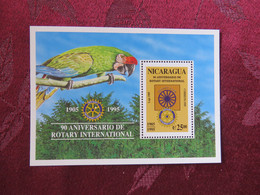 Nicaragua 1995 Mint (MNH) Stamps - Souvenir Sheet Rotary - Parrot - Nicaragua