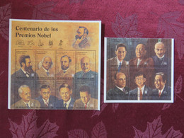 Nicaragua 1995 Mint (MNH) Stamps - Nobel - Incomplete Sheets - Nicaragua