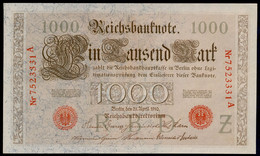 P44b Ro 45b DEU-40b  7 Chifres N°7523331  *** UNC NEUF ** Lettre Z  1000 Mark 1910 - 1000 Mark