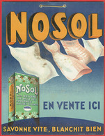 Publicité Originale - Lessive Nosol - Plaque Cartonnée à Suspendre - Havas Vesoul (70) - Plaques En Carton