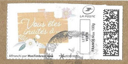 MON TIMBRE EN LIGNE LETTRE ENTIERE DE 2022 - FLEURS ET TABLEAU, VOUS ETES INVITES A...... VOIR LES SCANNERS - Cartas & Documentos