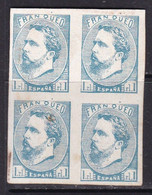 1873 - España - Edifil 156 - Carlos VII - MNH - Bloque 4 - Falsos - Nuevos