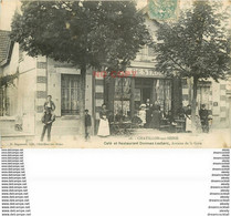 21 CHATILLON-SUR-SEINE. Café Restaurant Donnez-Leclers Et Cartes Postale Avenue De La Gare 1907 - Chatillon Sur Seine
