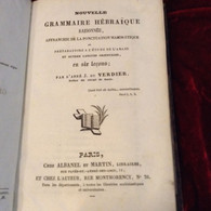 Nouvelle Grammaire Hébraïque Raisonnée, Par L'Abbé Verdier 1890 - Livres Anciens