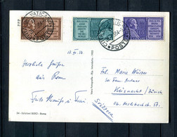 Vatikan / 1954 / AK "Via Della Conciliazione" Mit Int. Frankatur In Die Schweiz / € 1.00 (N551) - Brieven En Documenten