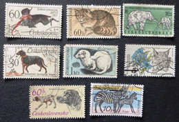 Selection Of Used/Cancelled Stamps From Czechoslovakia Wild & Domestic Animals. No DC-322 - Gebruikt