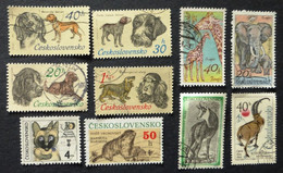 Selection Of Used/Cancelled Stamps From Czechoslovakia Wild & Domestic Animals. No DC-323 - Gebruikt