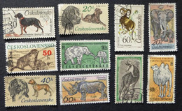 Selection Of Used/Cancelled Stamps From Czechoslovakia Wild & Domestic Animals. No DC-324 - Gebraucht