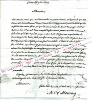 1809 LETTRE FAMILLE Sign. Monrocq Paris Pour Fréderic De Bérenger Château De Treilly Manche V.SCANS - Sonstige & Ohne Zuordnung