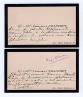 VP19.771 - LYON - ANNECY - NICE - CDV - Carte De Visite X 4 - Mr & Mme Philibert FRANCHET - Cartes De Visite