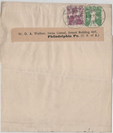 Switzerland 1911 Stat Wrapper 5 Rp+ 15 Rp Stamp, BERN To USA - Sin Clasificación