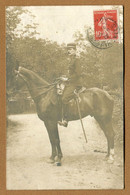 ARUDY  (64) : " UN OFFICIER DE CAVALERIE "  Carte Photo 1912 - Arudy