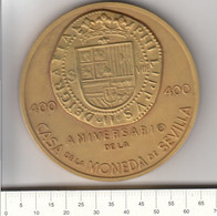 CREXP115 MEDALLA CASA DE LA MONEDA SEVILLA 400 ANIV 130 GRAMOS 30 - Other & Unclassified