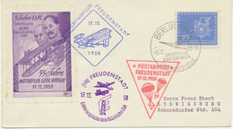 DDR 1958 Leipziger Frühjahrsmesse 25 (Pf) EF M K1 "BERLIN NW1 / DEUTSCHE LUFTHANSA / LUFTPOSTSTELLE", Selt Mitläuferpost - Brieven En Documenten