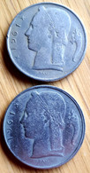 2 X BELGIË : SCHAARSE 5 FRANK 1961 VL + FR - 5 Francs