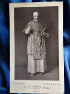 Photo CDV  Lemercier à Paris  Pape  S.S.  Léon XIII  CA 1885 - L601 - Antiche (ante 1900)