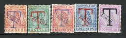 ALBA - 1914 TAXE  Yv. N° 1,4,5  * 2,3 (o)  Cote 87 Euro  BE R 2 Scans - Albania