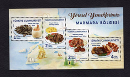 Turkey/Turquie 2018 - Our Local Dishes, Marmara Region Region - Minisheet - MNH*** - Superb*** - Storia Postale