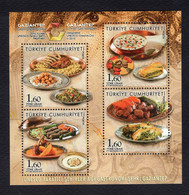 Turkey/Turquie 2016 - Gastronomy & Dishes - City Of Gastronomy, UNESCO Creative City -  Minisheet - MNH*** - Superb*** - Briefe U. Dokumente