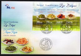 Turkey/Turquie 2015 - Our Local Dishes, Aegean Region - FDC - Excellent Quality *** - Superb*** - Cartas & Documentos