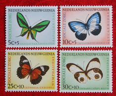 READ Vlinders Schmetterling NVPH 63-66 1960 MH Ongebruikt NIEUW GUINEA / NIEDERLANDISCH NEUGUINEA NETHERLANDS NEW GUINEA - Nederlands Nieuw-Guinea