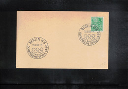 Germany / Deutschland DDR 1956 Olympic Games Melbourne Interesting Postmark - Ete 1956: Melbourne