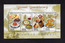 Turkey/Turquie 2013 - Gastronomy & Dishes - Our Region Dishes - Central Anatolia -  Minisheet - MNH*** - Superb*** - Storia Postale