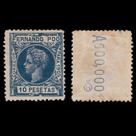 Fernando Poo.1905 Alfonso XIII.10p.nºA 000,000.Nuevo*.Edifil 109 - Fernando Po