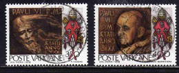 CITTA' DEL VATICANO VATIKAN VATICAN 1978 GENETLIACO 80° ANNO BIRTHDAY SERIE COMPLETA COMPLETE SET USATA USED OBLITERE' - Used Stamps