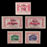 TANGER.1938.Derechos Consulares.Serie MNH.Edifil.142-146 - Marruecos Español