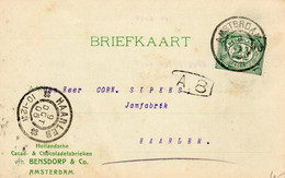 Grootrond AMSTERDAM 2 (BENSDORP) - Poststempels/ Marcofilie